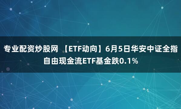 专业配资炒股网 【ETF动向】6月5日华安中证全指自由现金流ETF基金跌0.1%